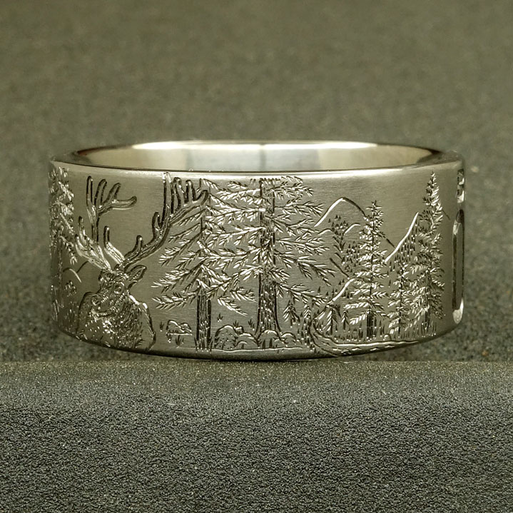 Duck band wedding hotsell rings sterling silver