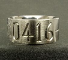 Mallard ducks in cypress trees on a single line duck band