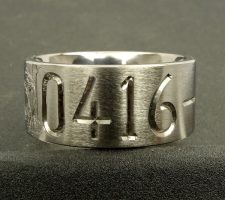 Mallard ducks in cypress trees on a single line duck band