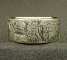 10mm titanium ring of the a deer and the jumping bass