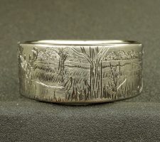 10mm titanium ring of the a deer and the jumping bass