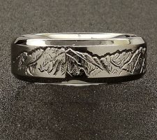 Titanium Wasatch mountain ring