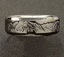 Titanium Wasatch mountain ring