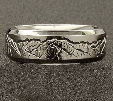 Titanium Wasatch mountain ring
