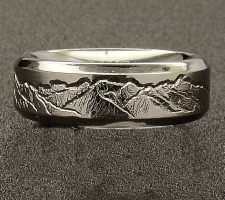 Titanium Wasatch mountain ring