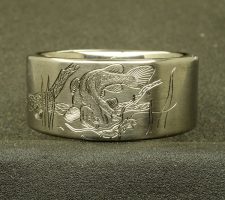 2 line duck band with a catfish on the back