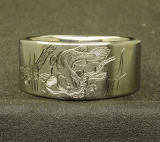 2 line duck band with a catfish on the back