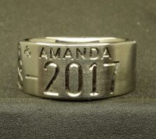 2 line duck band with a catfish on the back