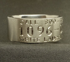 3 line duck band wedding ring with seam line