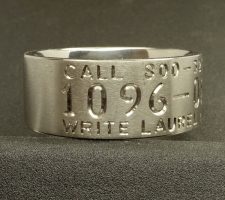 3 line duck band wedding ring with seam line