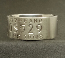 3 line duck band wedding ring with seam line