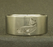 Buck a duck and a red fish wedding ring