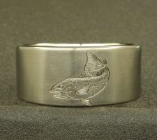 Buck a duck and a red fish wedding ring