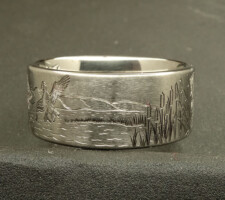 10mm titanium duck wedding ring