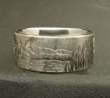 10mm titanium duck wedding ring