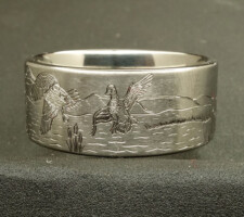 10mm titanium duck wedding ring