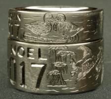 Matching wife/husband duck band with a cypress tree design