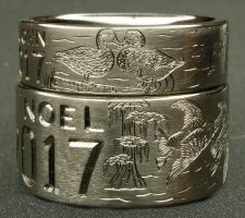 Matching wife/husband duck band with a cypress tree design