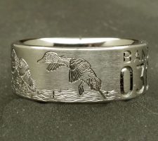 Pintail ducks in a corn field with a sweetheart tree on a 2 line duck band with a fishhook infinity dash