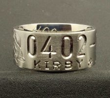10mm titanium diver ring with a hogfish on a 2 line duck band