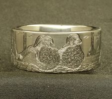 10mm titanium wood duck ring