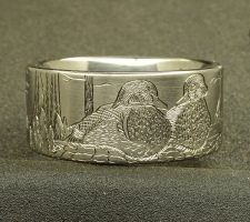 10mm titanium wood duck ring