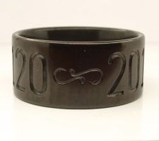 Black zircunium single line duck band