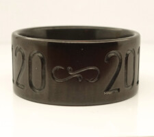 Black zircunium single line duck band