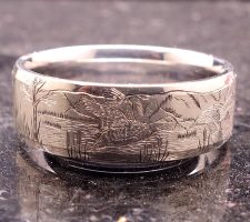 White gold duck band