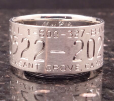 Three line platinum duck band