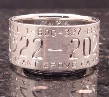 Three line platinum duck band