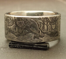 Three line duck band with artwork